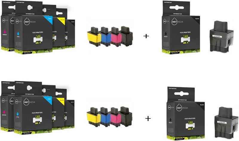 Inktmedia inktmedia® - geschikt aanbieding brother lc-900 serie 10x cartridges