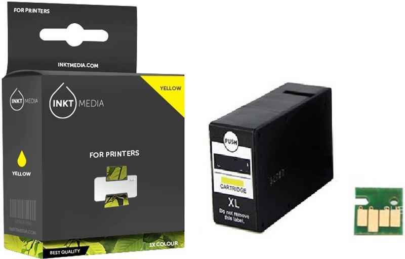 Inktmedia inktmedia® - inktcartridge - geschikt canon pgi-2500xl y inktcartridge geel hoge capaciteit - cartridge met inkt