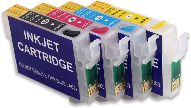 Inktmedia inktmedia® - geschikt epson t0715 ( t0711 tot t0714 ) navulbare cartridges (met arc chip)