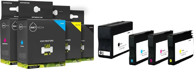 Inktmedia inktmedia® - inktcartridge - geschikt hp 953xl 953 set inktcartridge bk c m y hoge capaciteit - cartridge met inkt
