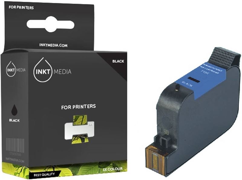 Inktmedia inktmedia® - inktcartridge - geschikt hp 15 c6615de inktcartridge zwart - cartridge met inkt