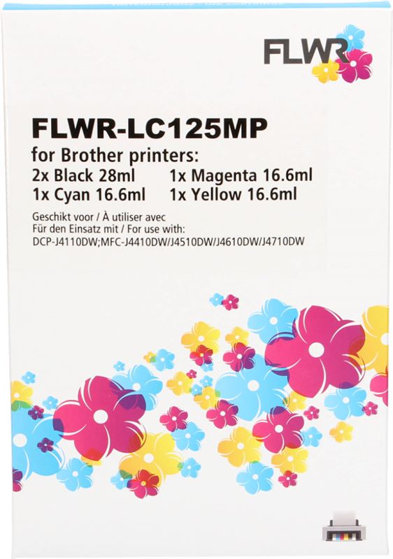 Brother huismerk lc-125xl - lc-127xl bundel zwart en kleur cartridge
