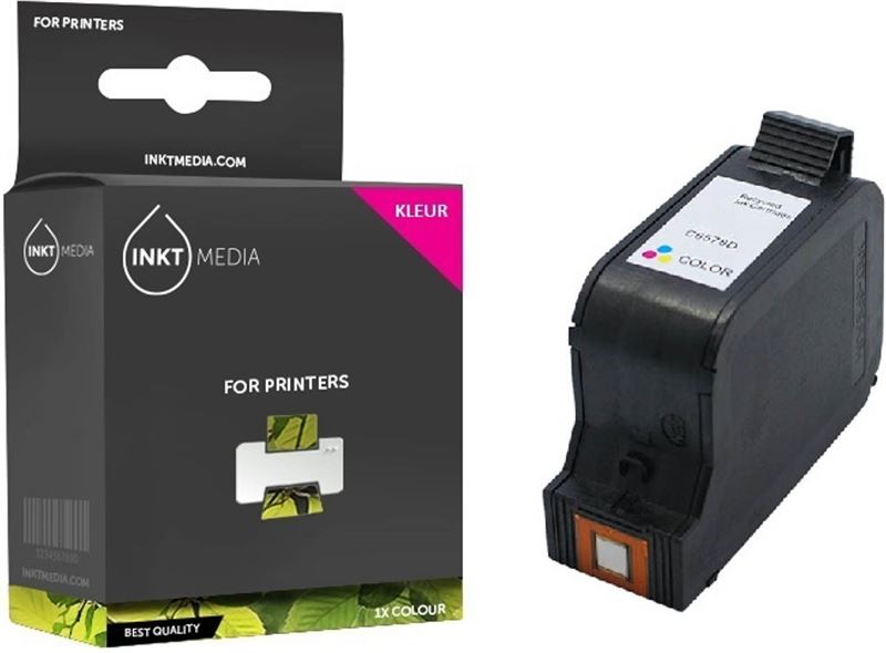 Inktmedia inktmedia® - inktcartridge - geschikt hp 23 c1823de inktcartridge kleur - cartridge met inkt