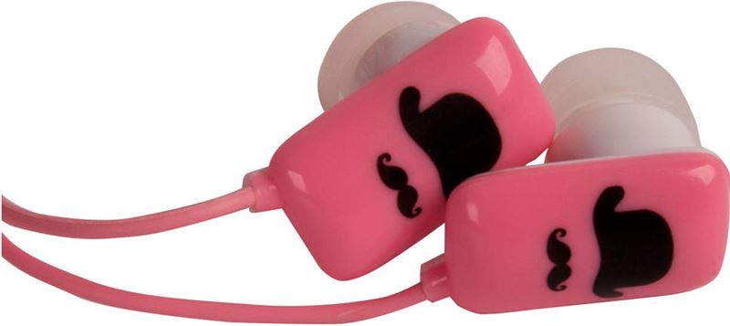 Nektar biggsound oortjes - oortelefoon in ear - roze - kabel 120 cm