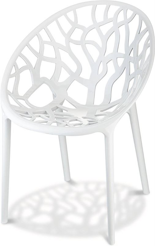 24Designs stoel crystal - stapelbaar - wit