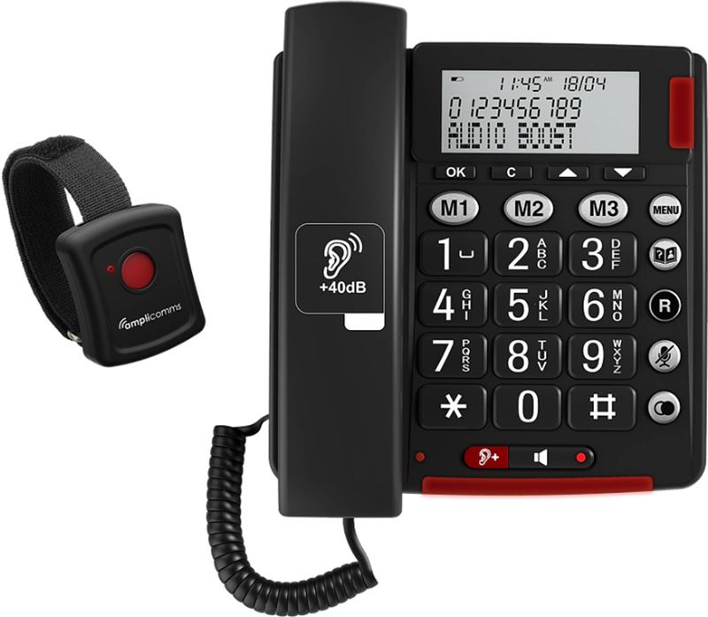 Cresta Bigtel 50 Alarm Plus - Vaste Lijn Senioren Huistelefoon - Inclusief Alarmzender voor noodgevallen
