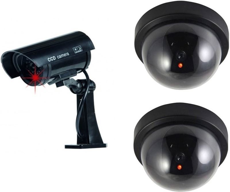 - dummy beveiligingscamera set 3 stuks zwart - dummy beveiligingscamera