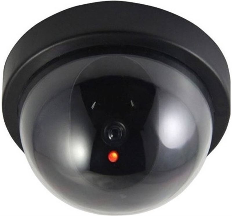 Shoppartners 2x stuks dummy beveiligingscameras - led / sensor zwart
