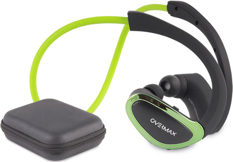 Overmax activesound 1.5 - sportieve headset met bluetooth en accessoires - zwart/groen