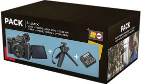 Panasonic LUMIX G100 BLACK PACK + G12-32MM + SHGR1 STATIEFHANDVAT + 2E BATTERIJ