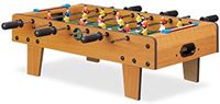 Relaxdays 10022517 tafelvoetbal voor kinderen en volwassenen, voetbal, tafelspel, houtlook, b x d 69 x 37 cm, groen-bruin