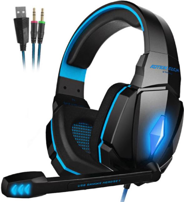 Kotion EACH G4000 Stereo Gaming Koptelefoon Headset Headphones met Microfoon Blauw
