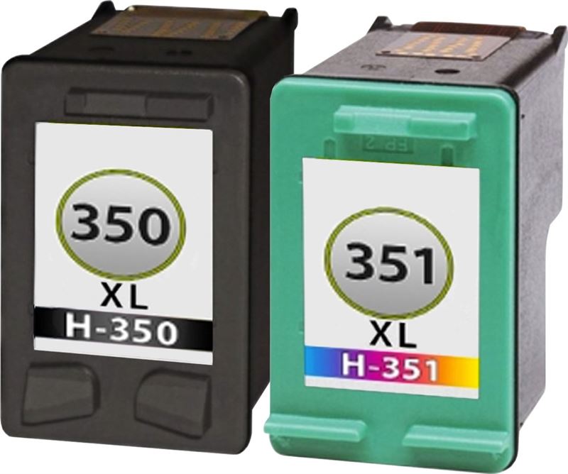 MartyPrint - HP 350 XL (CB336EE) + HP 351 XL (CB338EE) inktcartridges voordeelbundel (huismerk)