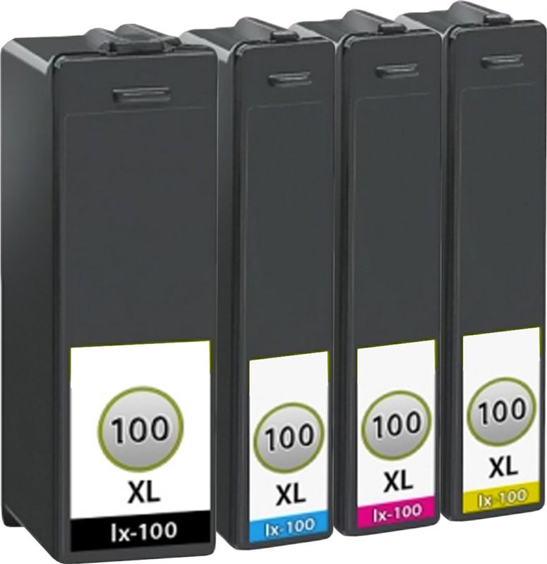 MartyPrint - Lexmark 100 XL (14N1068E-14N1071E) inktcartridges voordeelbundel (huismerk)