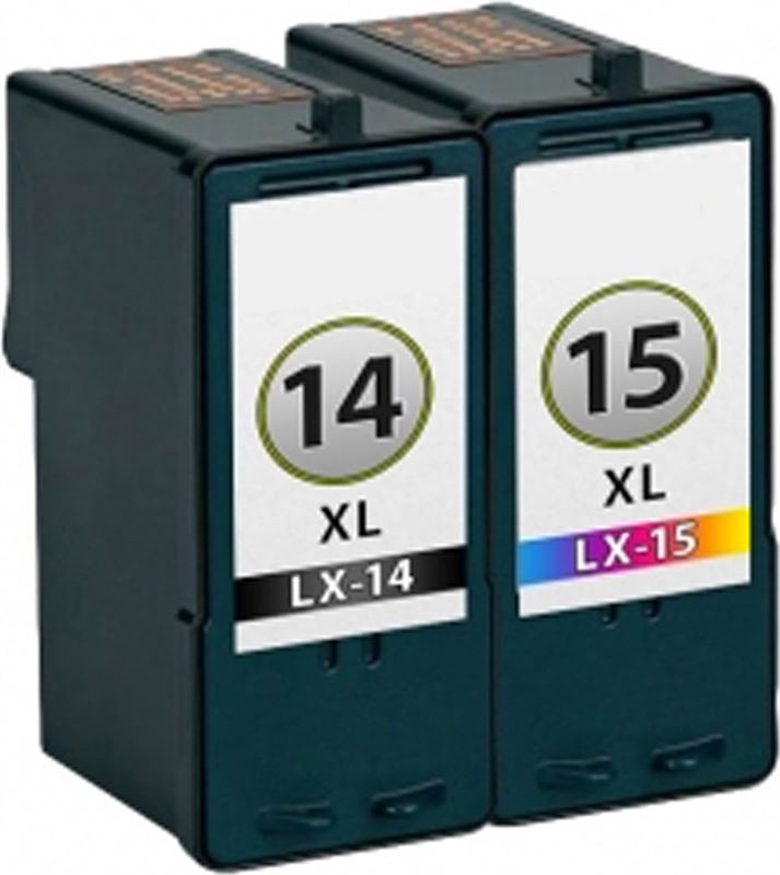 MartyPrint - Lexmark 14 XL (18C2090E) + 15 XL (18C2110E) inktcartridges voordeelbundel (huismerk)