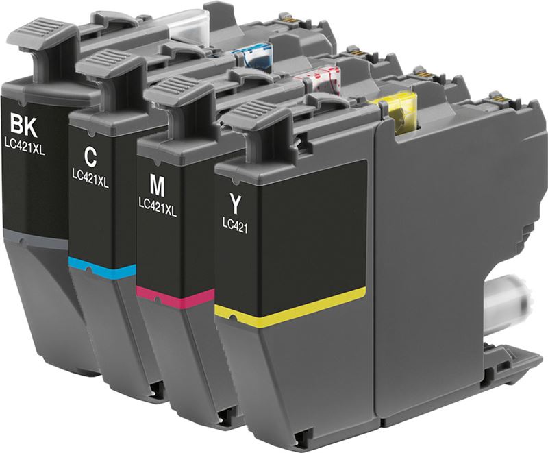 - [alternatief voor] Brother LC-421VAL XL inktcartridges voordeelbundel (huismerk inktcartridges) magenta, black, cyan, yellow
