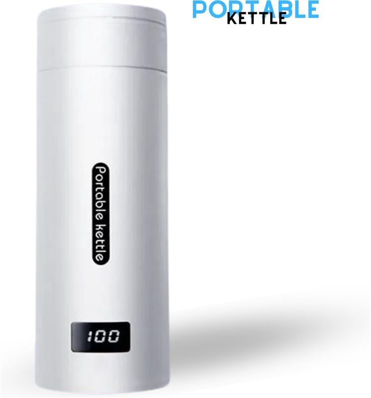 portable kettle Draagbare Smart Waterkoker - Elektrische Slimme Drinkfles - Draagbaar Waterfles - Temperatuur Display - 500ML - 3 in 1 waterkoker