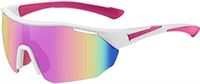 SunaOmni Fietsen zonnebrillen, gepolariseerde sport zonnebril wikkelen rond zonnebril fietsen running zonnebril voor mannen vrouwen roze