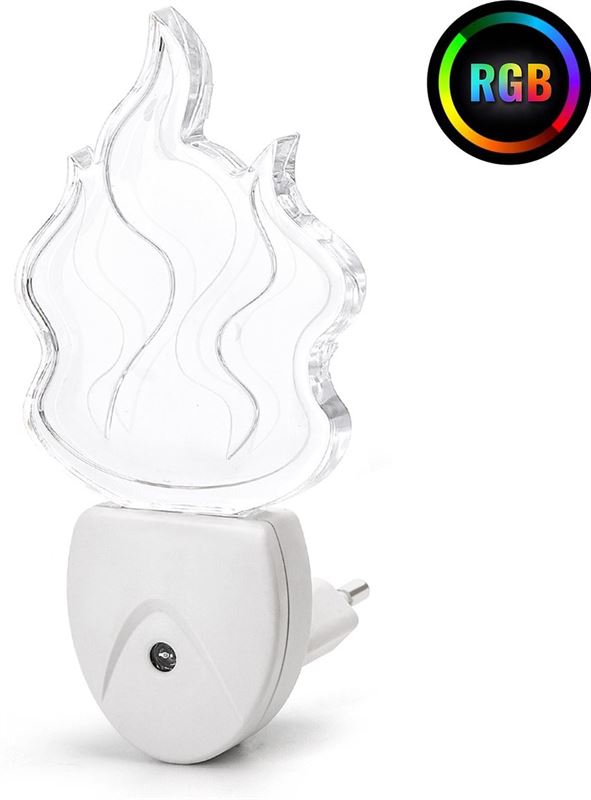 Aigostar 10PYA - LED Nachtlampje in Stopcontact - Dag en Nacht Sensor - Multi Colour - Nacht Lamp Babykamer - Stekkerlamp - 0.5W