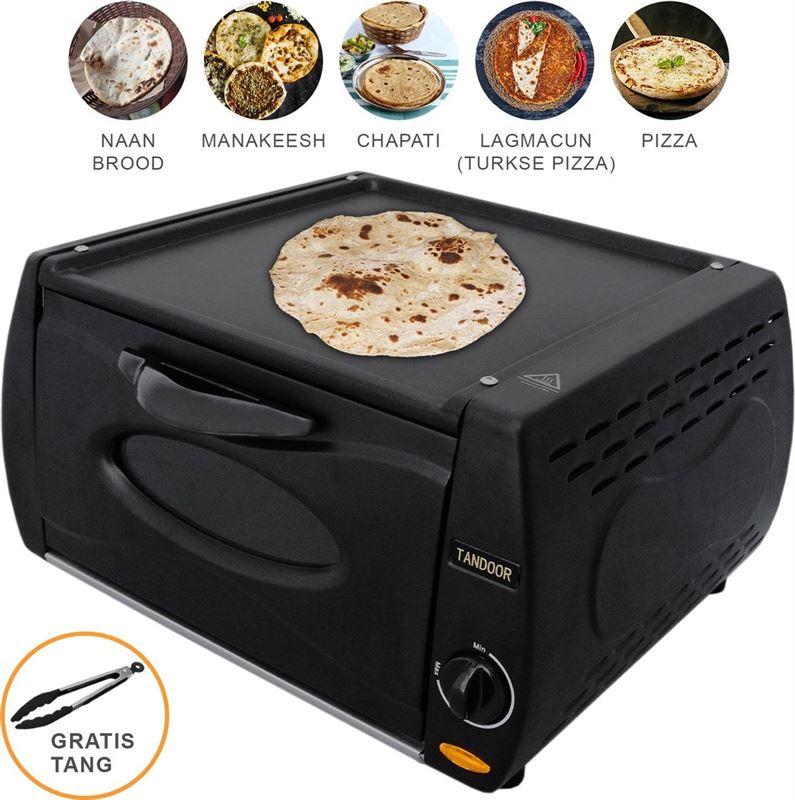 MonsterShop Mini oven - Tandoori - 13 L - 230 V/2100 W - Anti-baklaag - elektrisch