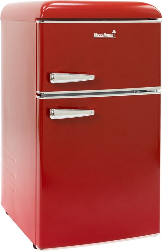 MaxxHome Retro koelkast - Tafelmodel koelkast - Incl. vriesvak - 90L - Rood rood