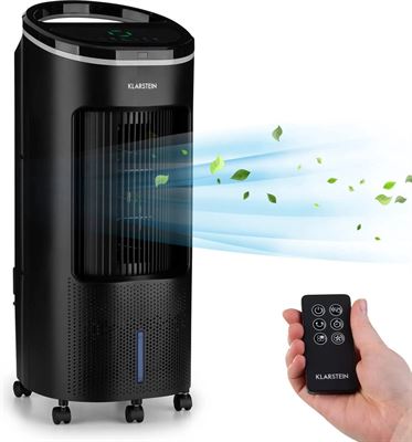 Klarstein Icewind Plus air cooler met water 7l 330 m³/h - luchtkoeler ventilator luchtbevochtiger luchtreiniger functie - air conditioner portable - mobiele zonder afvoerslang met 4 snelheden | | Kieskeurig.nl