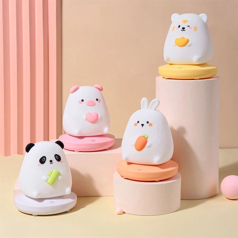 newstyle Official Store Panda & Konijn Nacht Lampjes Set - Schattig - Oplaadbaar - LED - Dimbaar - Sensor - Kinderkamer - Slaapkamer