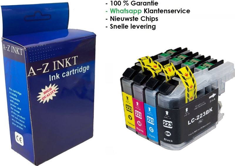AtotZinkt Brother LC223 - Huismerk Inktcartridges - Multipack - Zwart / Kleur