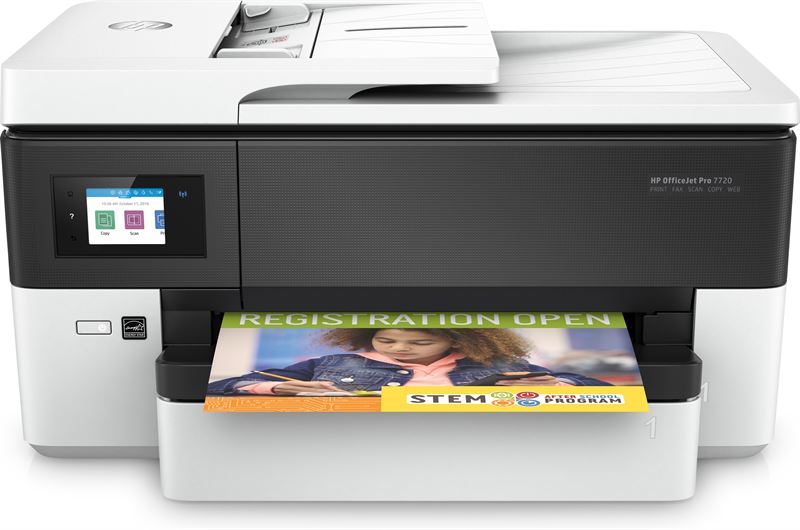 HP OfficeJet Pro HP OfficeJet Pro 7720 breedformaat All-in-One printer, Kleur, Printer voor Kleine kantoren, Printen, kopiëren, scannen, Invoer voor 35 vel; Printen via USB-poort aan voorzijde; Dubbelzijdig printen All-in-one