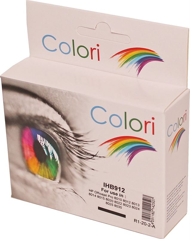 Colori huismerk inkt cartridge geschikt voor HP 912 zwart OfficeJet Pro 8010 8012 8013 8014 8015 8020 8022 8023 8024 8025 8035