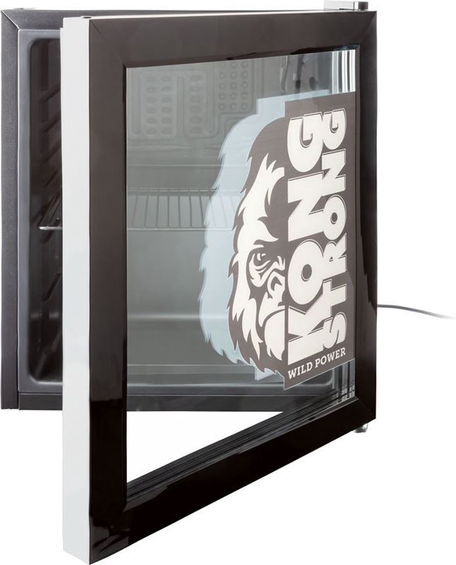 Silvercrest drankenkoelkast met glazen deur met Kong Strong Print, 48 l