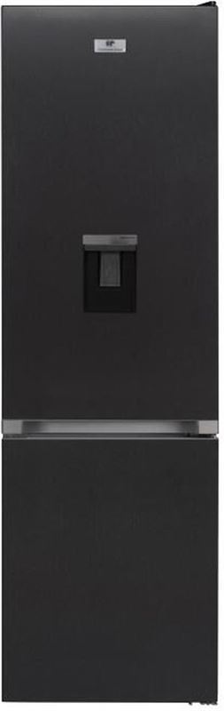 Continental Edison - Laag niveau koelkast met vriesvak - No Frost - 270L - water dispenser - Zwart roestvrij staal - Klasse E - L54 xH180 cm