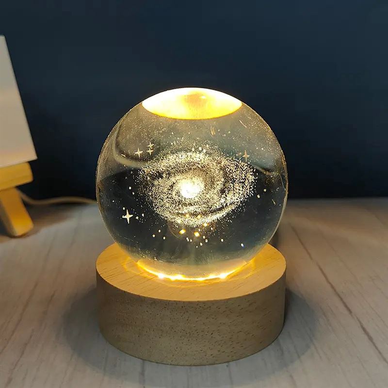Lumina Galaxy - nacht/ decoratie lamp - LED - 3D crystal bal - cadeautip!