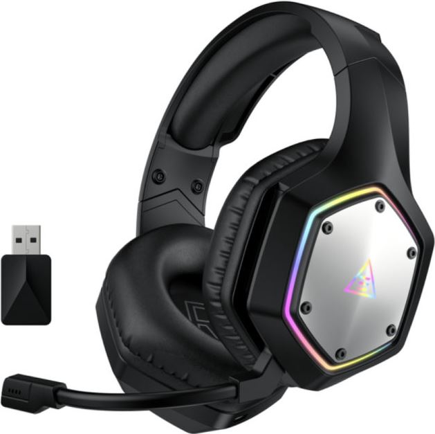 EKSA E1000 WT Draadloze Gaming Headset - Koptelefoon met Microfoon Bluetooth 7 1 Surround Zwart