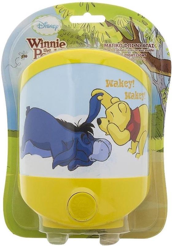 Winnie de Poeh Winnie The Pooh Magisch Nachtlicht met Veranderende Afbeelding Winnie The Pooh en Tijgertje – 17x18x6cm | Nachtlampje voor in de Kinderslaapkamer | Verlichting voor de Nacht voor Kinderen