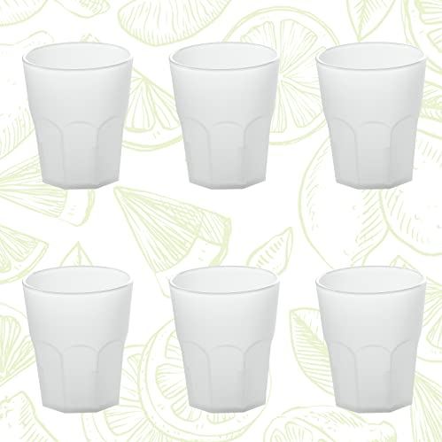 Cosmoplast Set van 6 waterglazen 30 cl, stapelbaar, robuust, 100% Made ...