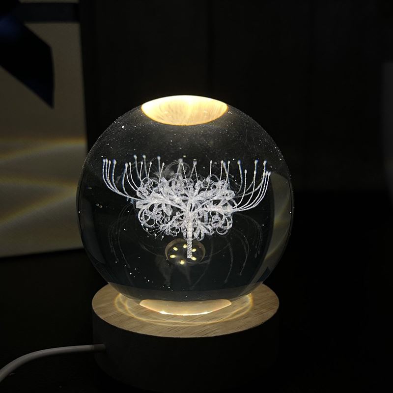 Klarigo Klarigo® Nachtlamp – 3D LED Lamp – Glazen Bol – Warm Licht – Bureaulamp – Nachtlampje Kinderen – Creative lamp