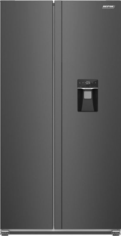 Mpm - Amerikaanse koel vriescombinatie - NO FROST - Waterdispenser - LED - Invertercompressor - Zuinig - 439 L antraciet
