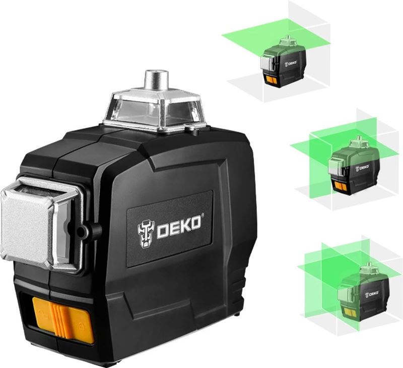 Qivuu Deko - Kruislijnlaser - Serie 12 Lijnen - Nivel Laser 360 - Autonivelante Groene Laser Niveau - Horizontale en Verticale Kruis Lijnen