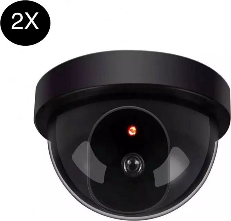 SOROH Soroh® | Dummy Camera - 2 Stuk(s) - Beveiligingscamera - Nep Camera - Buiten & Binnen - Alarm - Led - Zwart