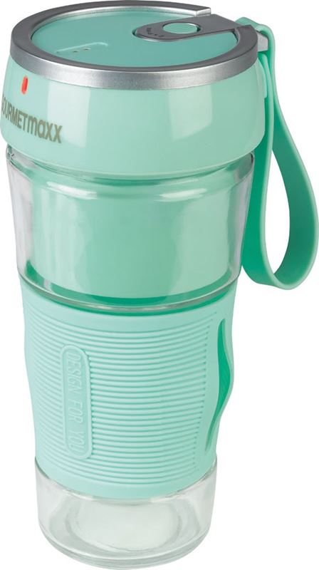 Gourmetmaxx ® SMOOTHIE MAKER 2 GO 60 W - draadloos - Blender Cup - oplaadbaar - blauw
