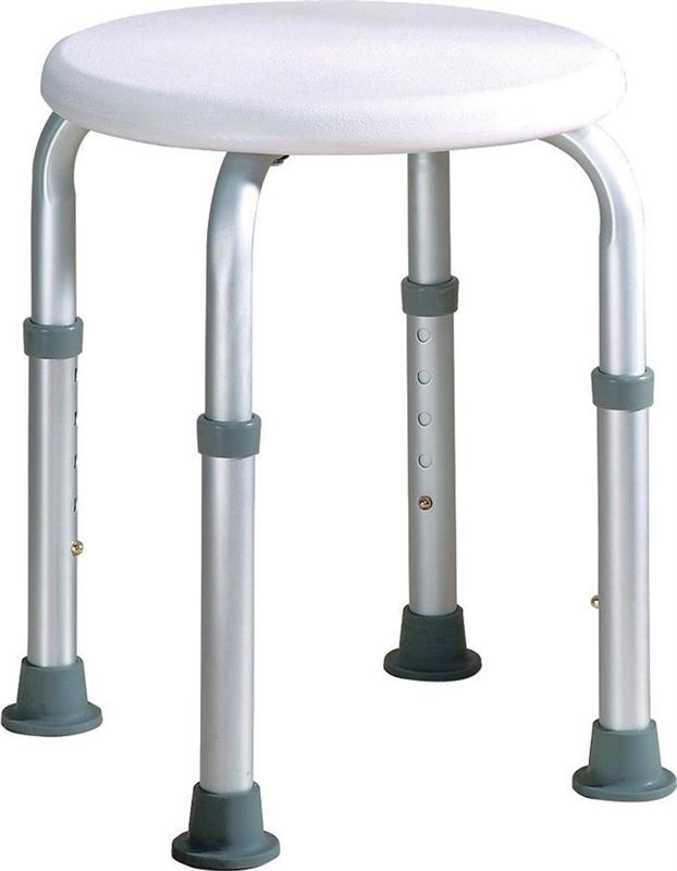 MultiMotion Douchekruk rond In hoogte verstelbaar Wit Antislip structuur Douchestoel