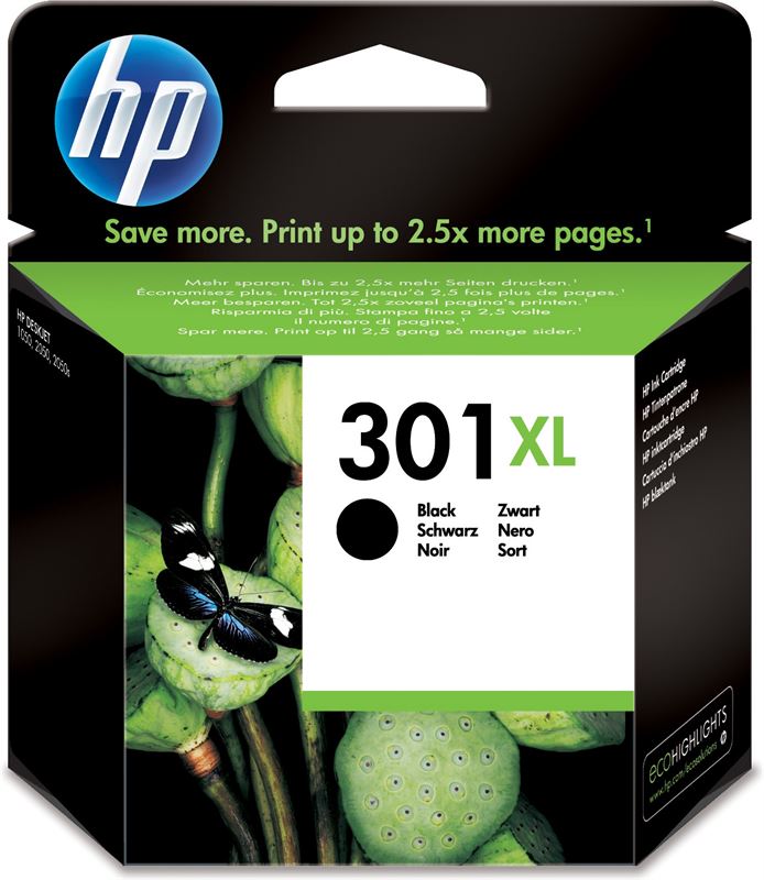 HP 301XL originele high-capacity zwarte inktcartridge single pack / zwart