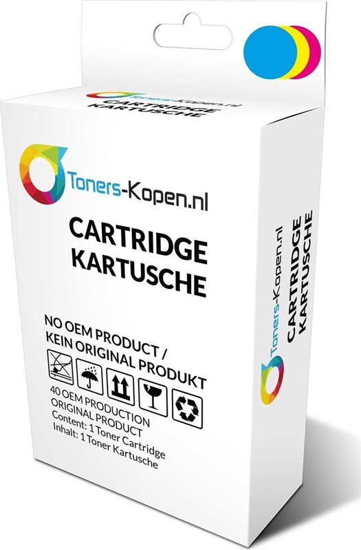 Toners-kopen.nl huismerk inkt cartridge voor Lexmark 37Xl kleur met niveau-indicator wit Label