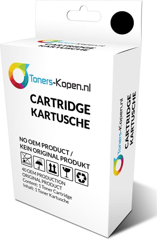 Toners-kopen.nl Geschikt voor Huismerk inkt cartridge voor Epson T0551 zwart wit LABEL Toners-kopen