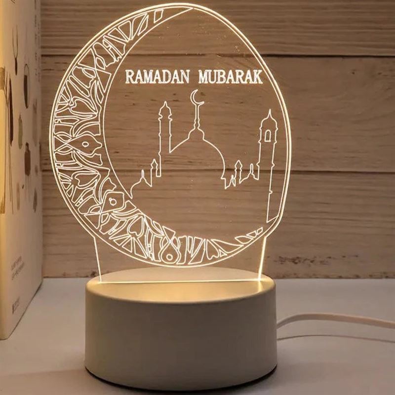 Light-it-Up 3D Illusie Lamp Ramadan Mubarak