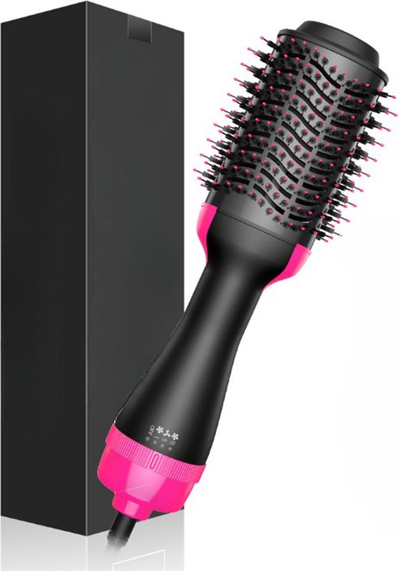 Chicnon Fohnborstel – Fohn – Haar droogborstel – Borstel - lang/kort/krullen/style - roze/zwart