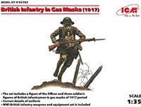 ICM ICM35703 1:35-Britse infanterie in gasmaskers (1917) 4 Figs