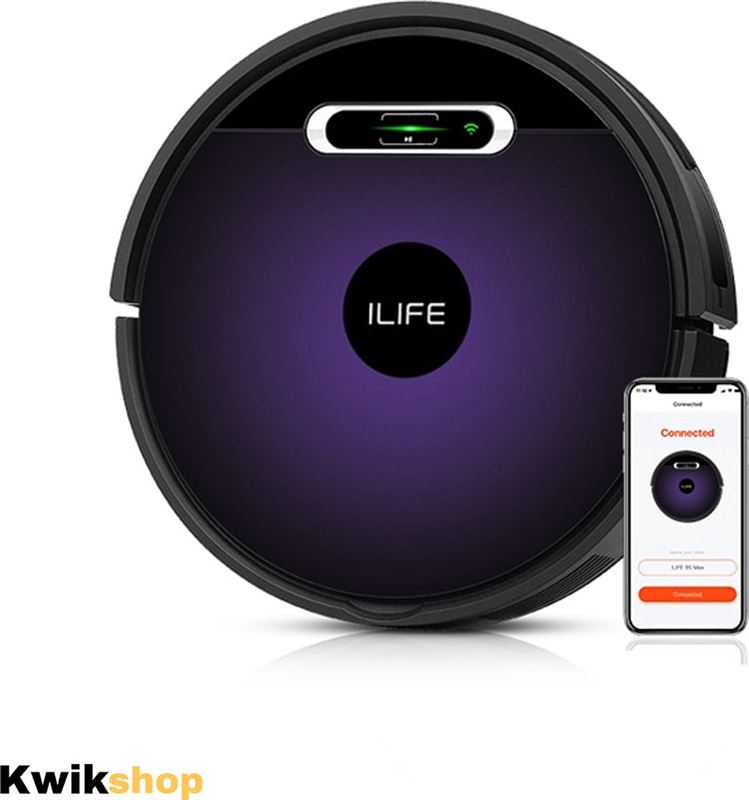 iLife V3s Max - Robotstofzuiger - 2000Pa Sterke Zuigkracht - App Bediening - Wifi Aangesloten - 90 Minuten Lange Gebruikstijd - 25W