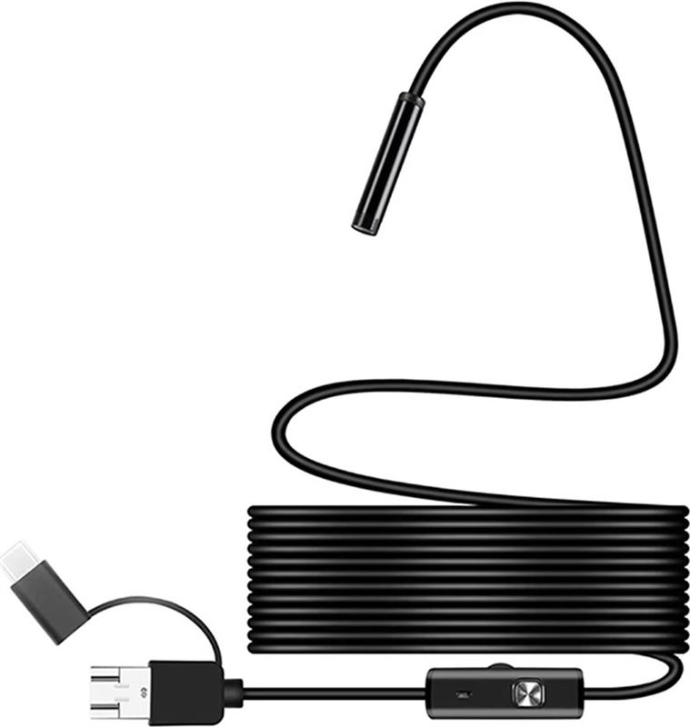 Vaxiuja -Endoscoopcamera -Premium Endoscoop Camera Voor USB/Android/Type-C -Kabel 5 meter - Inspectiecamera -Camera - Telefoon -Zwart -Waterdicht IP67